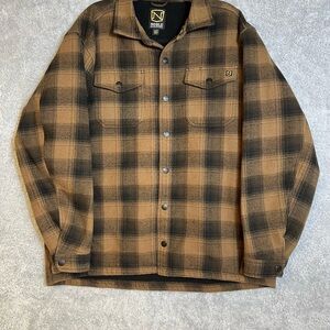Noble Outfitters Men's Tan Plaid Shirt Jacket